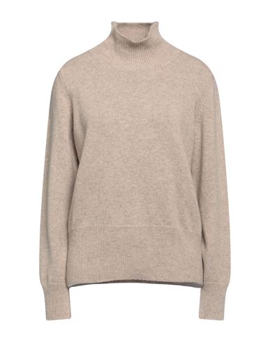 Solotre Woman Turtleneck Sand Size 4 Wool In Beige
