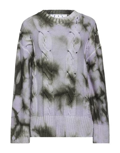 Off-white Woman Sweater Lilac Size 2 Wool In Purple