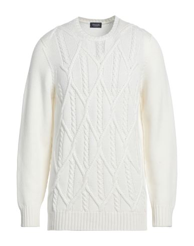 Drumohr Man Sweater Ivory Size 46 Merino Wool In White