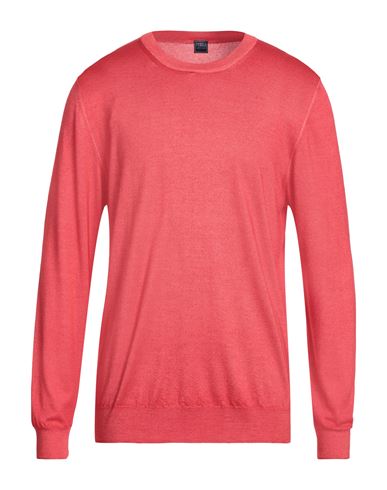Fedeli Man Sweater Coral Size 44 Cashmere, Silk In Red