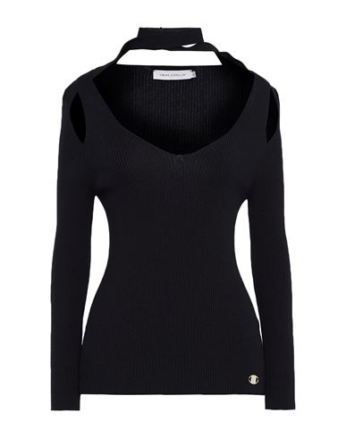 Simona Corsellini Woman Sweater Black Size L Viscose, Polyester, Polyamide