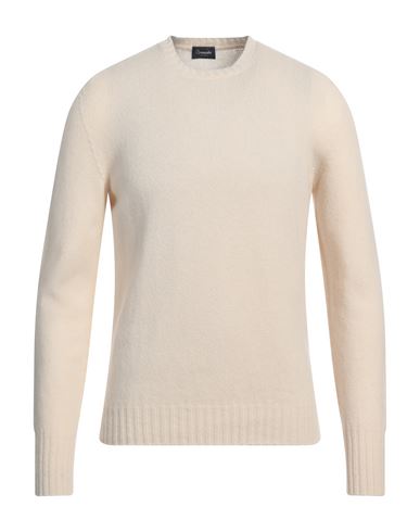 Drumohr Man Sweater Ivory Size 44 Lambswool In Neutral