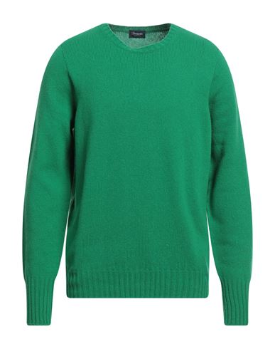 Drumohr Man Sweater Green Size 46 Lambswool