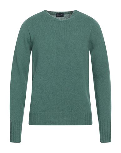 Drumohr Long Sleeve Crew Neck Sweater In Sage Green