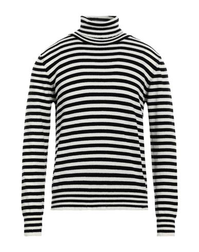 Amaranto Man Turtleneck White Size L Merino Wool