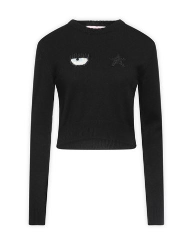 Chiara Ferragni Woman Sweater Black Size S Wool, Viscose, Polyamide, Cashmere