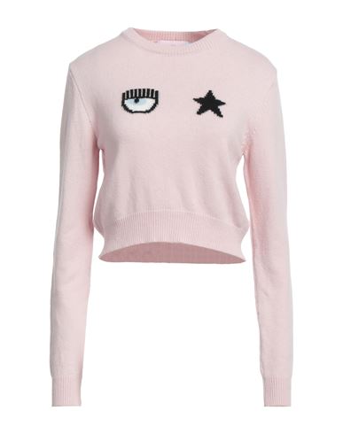 Shop Chiara Ferragni Woman Sweater Light Pink Size Xl Wool, Viscose, Polyamide, Cashmere