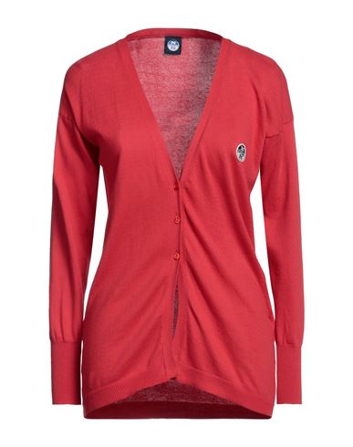 North Sails Woman Cardigan Red Size Xxl Cotton