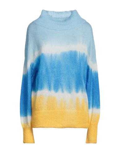 Liviana Conti Woman Turtleneck Sky Blue Size 6 Mohair Wool, Polyamide, Wool In Blue