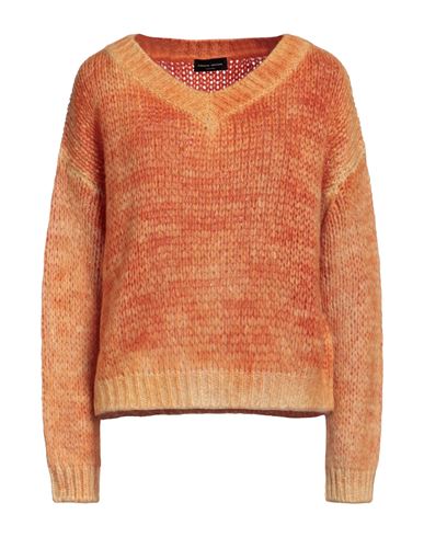 Roberto Collina Woman Sweater Orange Size M Baby Alpaca Wool, Nylon, Wool