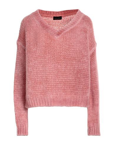 Roberto Collina Woman Sweater Pastel Pink Size L Baby Alpaca Wool, Nylon, Wool