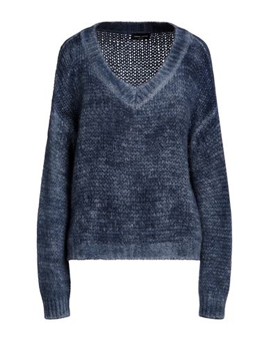 Roberto Collina Woman Sweater Slate Blue Size L Baby Alpaca Wool, Nylon, Wool
