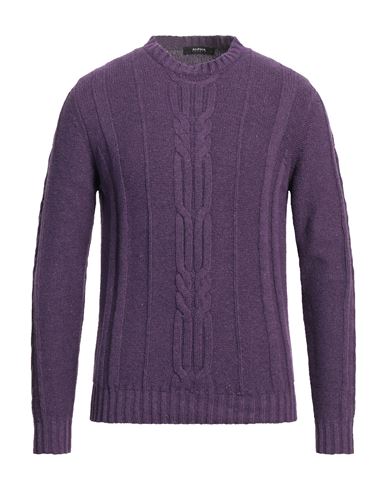 Alpha Studio Man Sweater Purple Size 38 Merino Wool, Alpaca Wool, Polyamide
