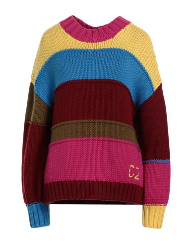 Dsquared2 Woman Sweater Burgundy Size M Wool In Red