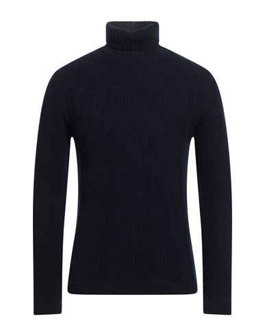 Daniele Fiesoli Man Turtleneck Midnight Blue Size Xxl Geelong Wool In Blue