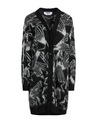 Msgm Woman Cardigan Black Size S Acrylic, Polyamide, Mohair Wool