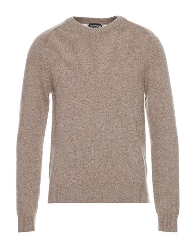Tom Ford Man Sweater Khaki Size 42 Cashmere In Beige