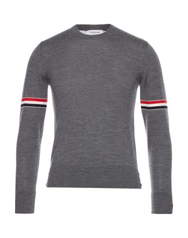 Thom Browne Man Sweater Grey Size 5 Virgin Wool