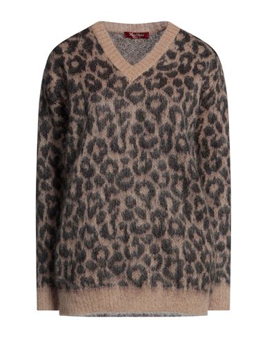 Max Mara Studio Woman Sweater Camel Size Xl Polyamide, Mohair Wool, Wool In Beige