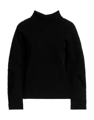 Jil Sander Woman Turtleneck Black Size 4 Wool, Viscose, Polyamide, Elastane