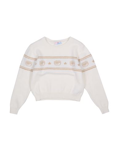 Chiara Ferragni Babies'  Toddler Girl Sweater White Size 6 Wool, Viscose, Polyamide, Cashmere