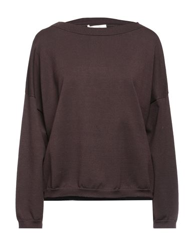 Liviana Conti Woman Sweater Dark Brown Size 6 Viscose, Polyester