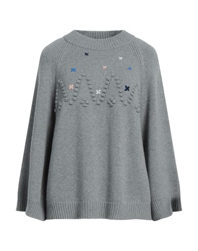 SEE BY CHLOÉ SEE BY CHLOÉ WOMAN SWEATER GREY SIZE L POLYAMIDE, COTTON, MERINO WOOL
