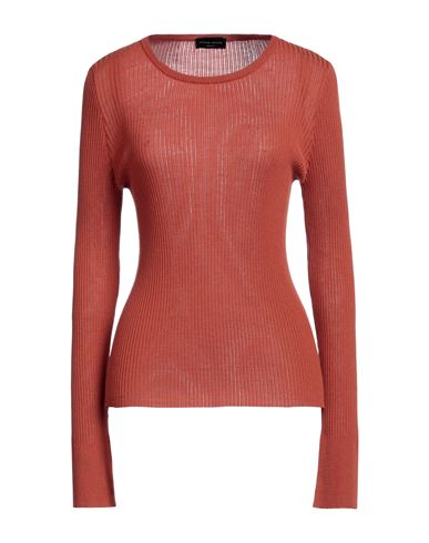 Roberto Collina Woman Sweater Rust Size M Merino Wool In Red
