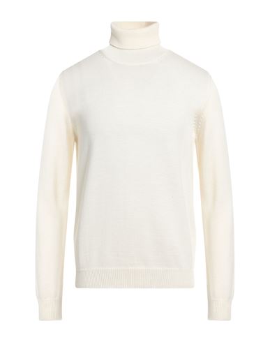Roberto Collina Man Turtleneck Ivory Size 44 Merino Wool In White