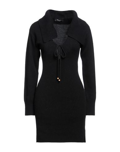Blumarine Woman Short Dress Black Size 4 Wool, Cashmere