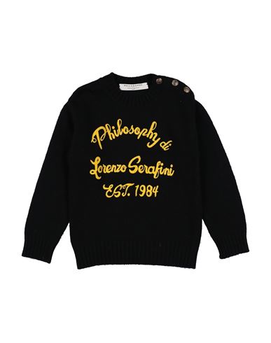 Philosophy Di Lorenzo Serafini Babies'  Toddler Boy Sweater Black Size 6 Wool, Viscose, Polyamide, Cashmere