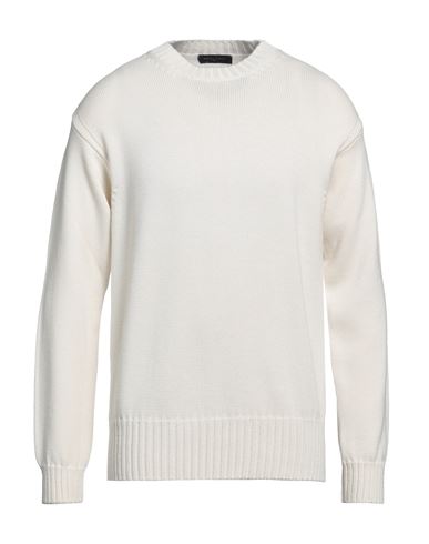Daniele Fiesoli Man Sweater Ivory Size Xxl Merino Wool, Acrylic In White
