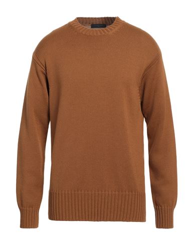 Daniele Fiesoli Man Sweater Camel Size Xl Merino Wool, Acrylic In Beige