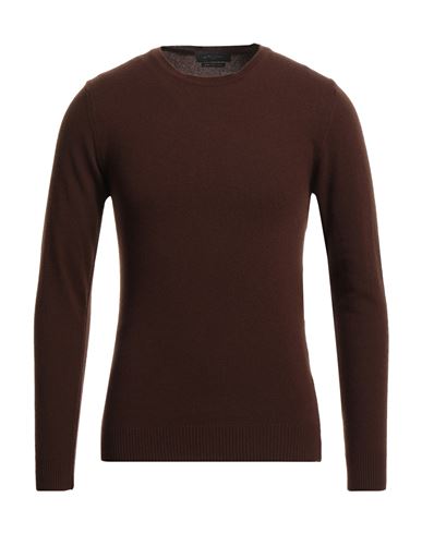 Daniele Fiesoli Man Sweater Dark Brown Size S Merino Wool, Cashmere
