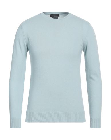 Daniele Fiesoli Man Sweater Sky Blue Size M Merino Wool, Cashmere