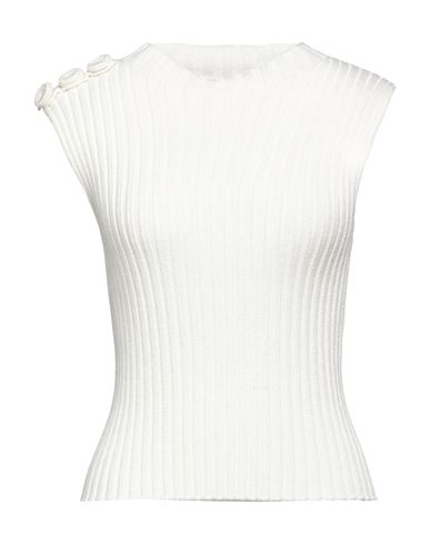 Liya Woman Sweater White Size 10 Wool, Acrylic