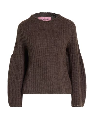 Pink Memories Woman Sweater Chocolate Brown Size 2 Acrylic, Mohair Wool, Polyamide, Wool In Brown
