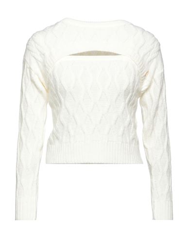 J·b4 Just Before Woman Twin Set Ivory Size S Acrylic, Wool In White