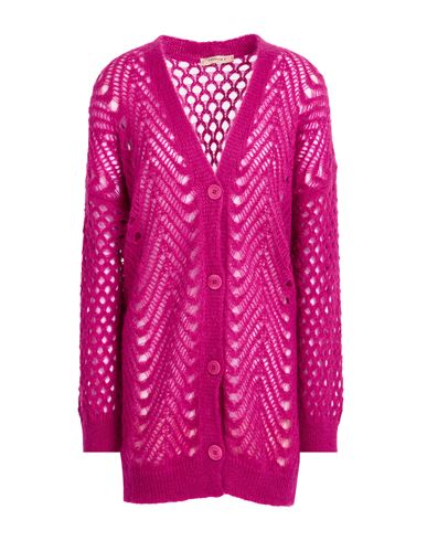 TWINSET TWINSET WOMAN CARDIGAN MAUVE SIZE XS POLYAMIDE, MOHAIR WOOL, WOOL 
