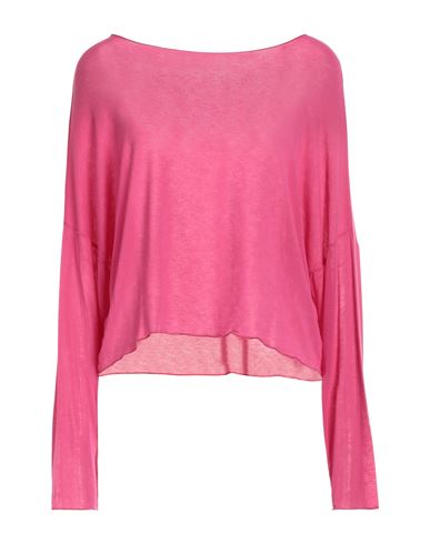 Daniele Fiesoli Woman Sweater Fuchsia Size 3 Viscose, Polyamide, Cashmere, Elastane In Pink