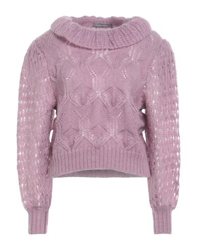 Alberta Ferretti Woman Sweater Lilac Size 6 Mohair Wool, Polyamide, Virgin Wool In Purple