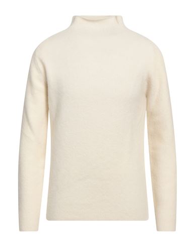 Daniele Fiesoli Man Sweater Ivory Size M Baby Alpaca Wool, Recycled Wool, Recycled Polyamide, Mohair In White