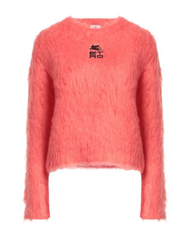 Etro Woman Sweater Salmon Pink Size 8 Mohair Wool, Polyamide