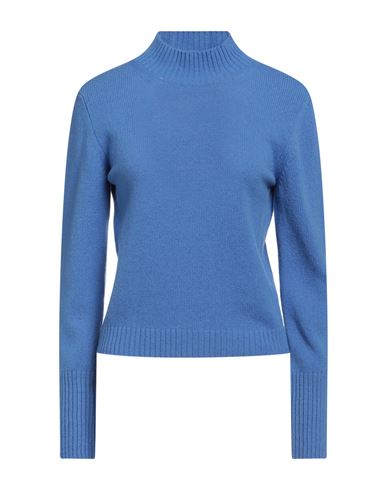 Federica Tosi Woman Turtleneck Azure Size 4 Virgin Wool, Cashmere In Blue