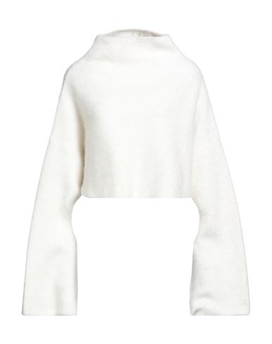 Jw Anderson Woman Turtleneck Cream Size L Polyamide, Mohair Wool, Polyester In White