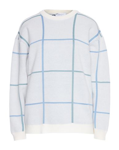 Daniele Fiesoli Woman Sweater Light Blue Size 2 Merino Wool, Cotton, Cashmere