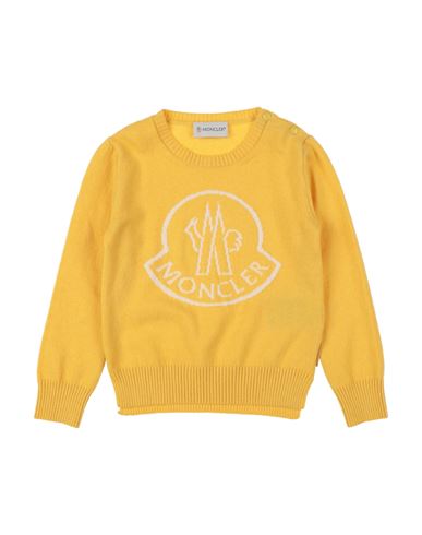 Moncler Babies'  Toddler Girl Sweater Yellow Size 3 Virgin Wool, Cashmere