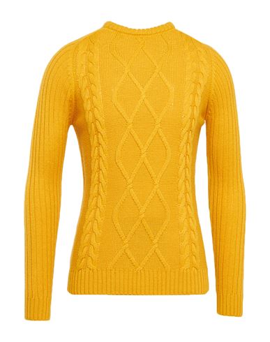 En Avance Man Sweater Ocher Size M Acrylic, Wool In Yellow