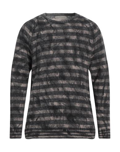 Original Vintage Style Man Sweater Steel Grey Size Xl Baby Alpaca Wool, Polyamide, Wool
