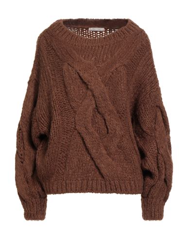 Hinnominate Woman Sweater Brown Size Xs Acrylic, Polyamide, Alpaca Wool, Wool In Brown